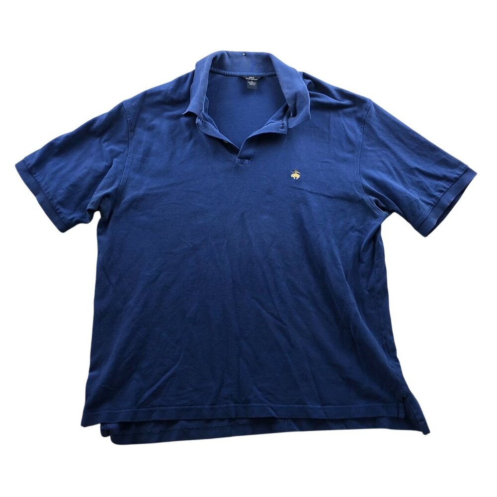 Brooks Brothers Men 346 Polo Shirt Size XL Royal Blue Cotton Short Sleeve Casual